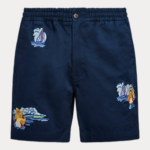 Polo Ralph Lauren Men's Polo Bear 6" Stretch Classic Fit Prepster Shorts Navy - Picture 5 of 6